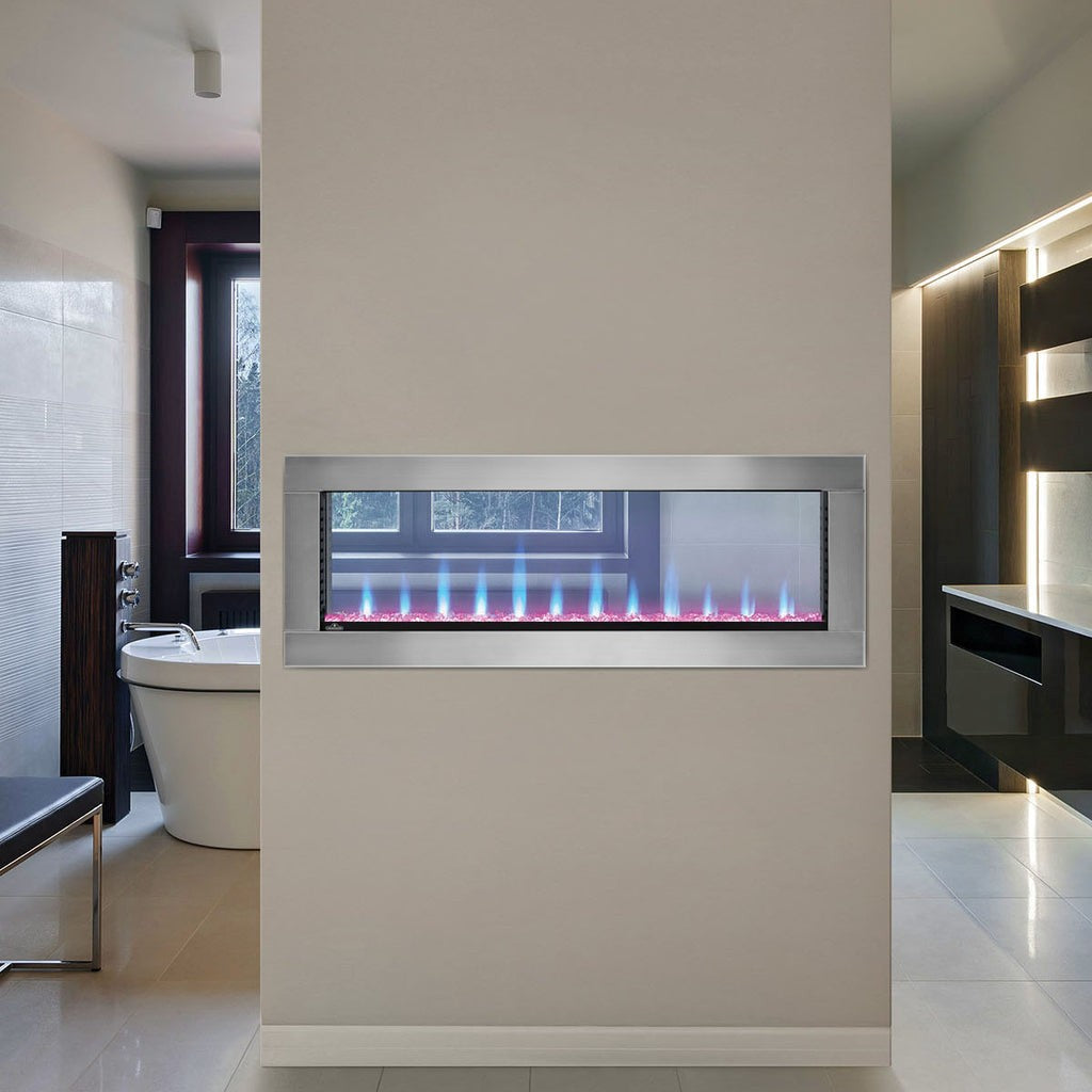 Napoleon CLEARion™ Elite See-Through Electric Fireplace – Dual Room Comfort, Total Control