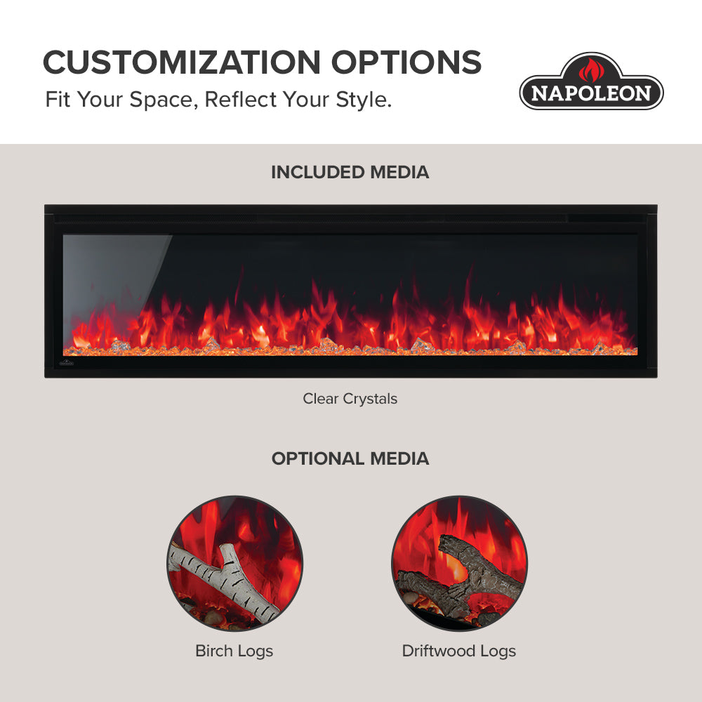 Napoleon Entice™ Electric Fireplace – Wall Mounted or Recessed Luxury