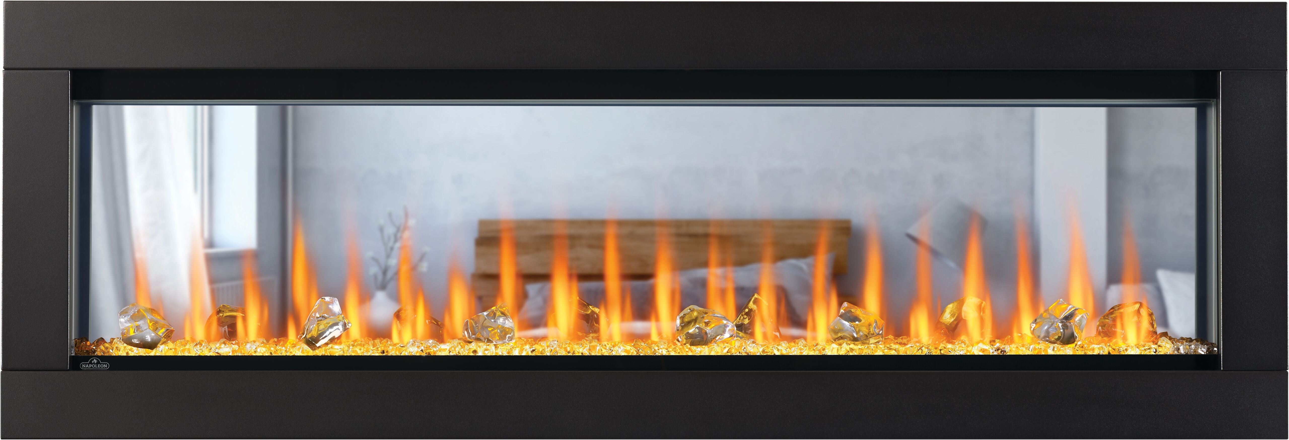 Napoleon CLEARion™ Elite See-Through Electric Fireplace – Dual Room Comfort, Total Control